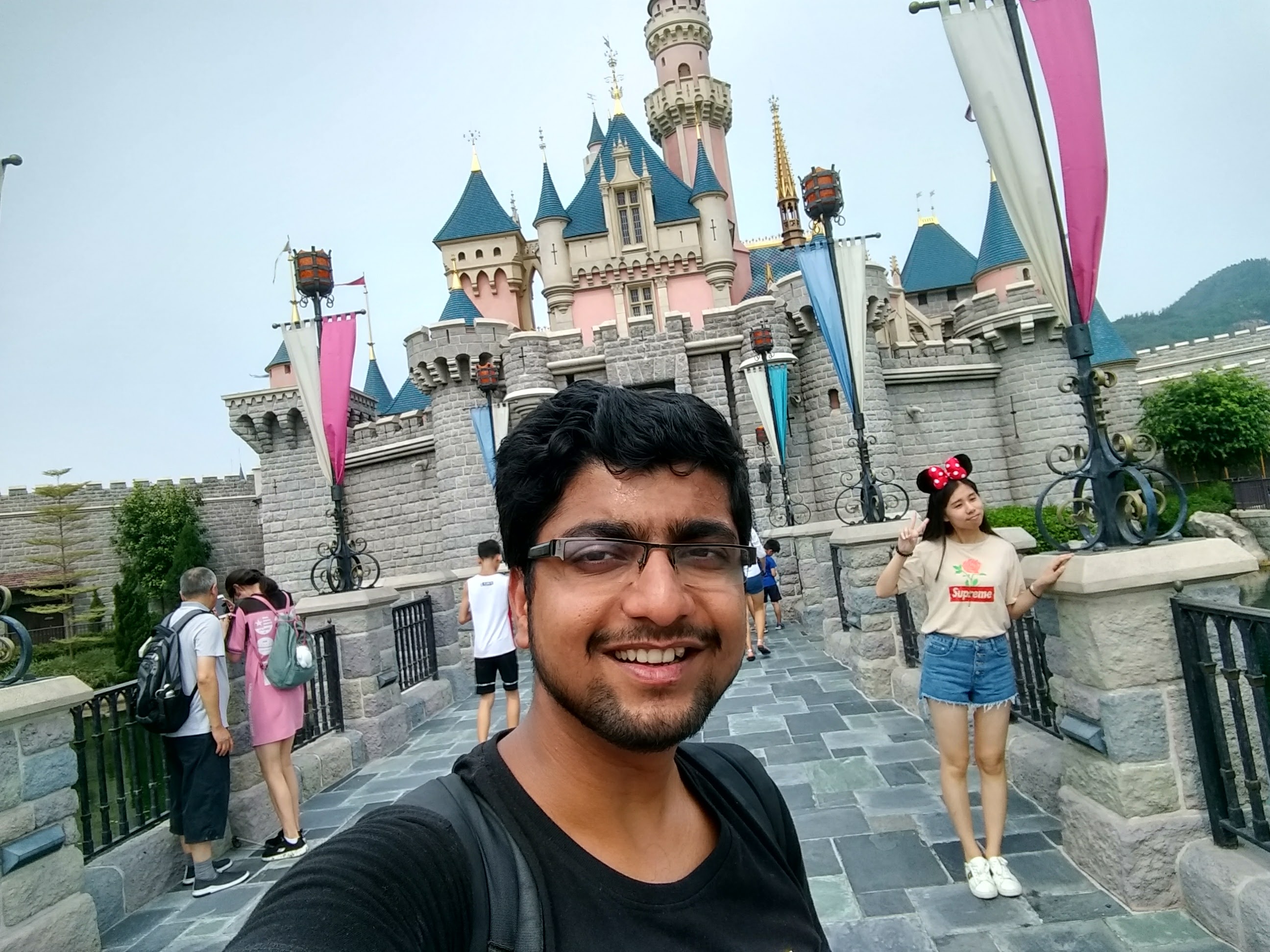 Pallav standing in front of Google wall